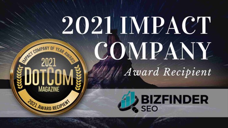 bizfinder impact company of the year award